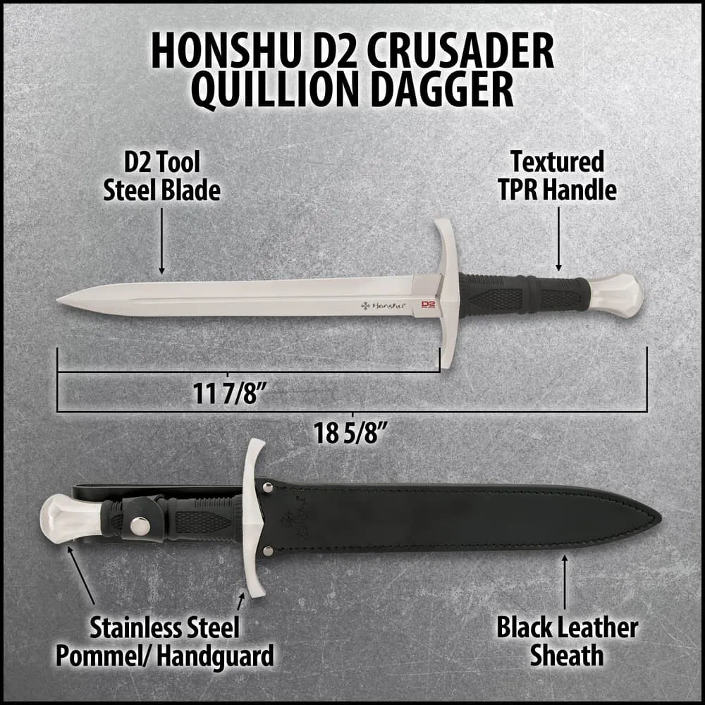 Honshu Crusader Quillon D2 Steel Dagger