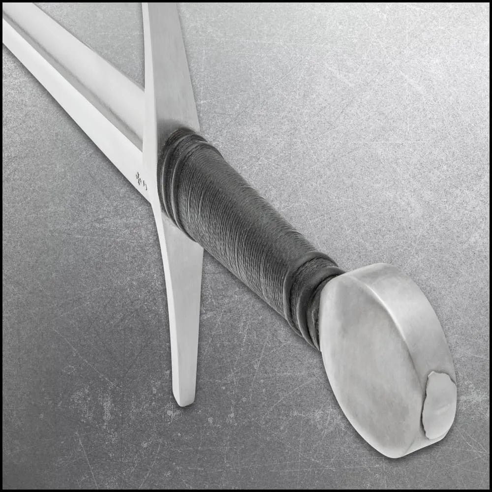 Honshu Historic Forge 15th Century Arming Sword, Oakeshott Type XV design made from 1080 high carbon steel with 38" overall length. Ideal for collectors and medieval décor.