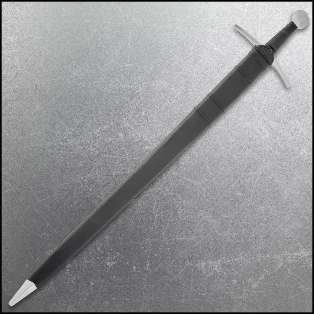 Honshu Historic Forge 15th Century Arming Sword, Oakeshott Type XV design made from 1080 high carbon steel with 38" overall length. Ideal for collectors and medieval décor.