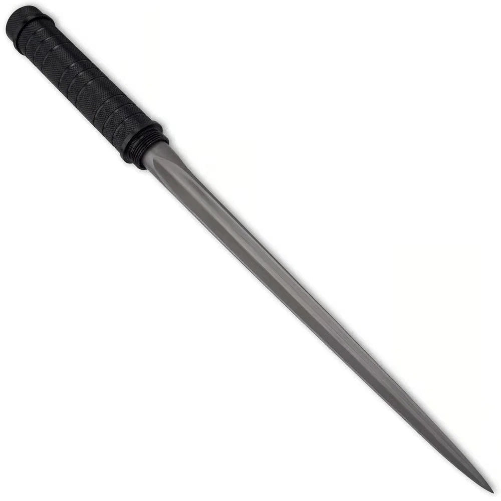 Premium B.M.F. Black Tri-Edged Baton Dagger Black Oxide Finish with stainless steel.