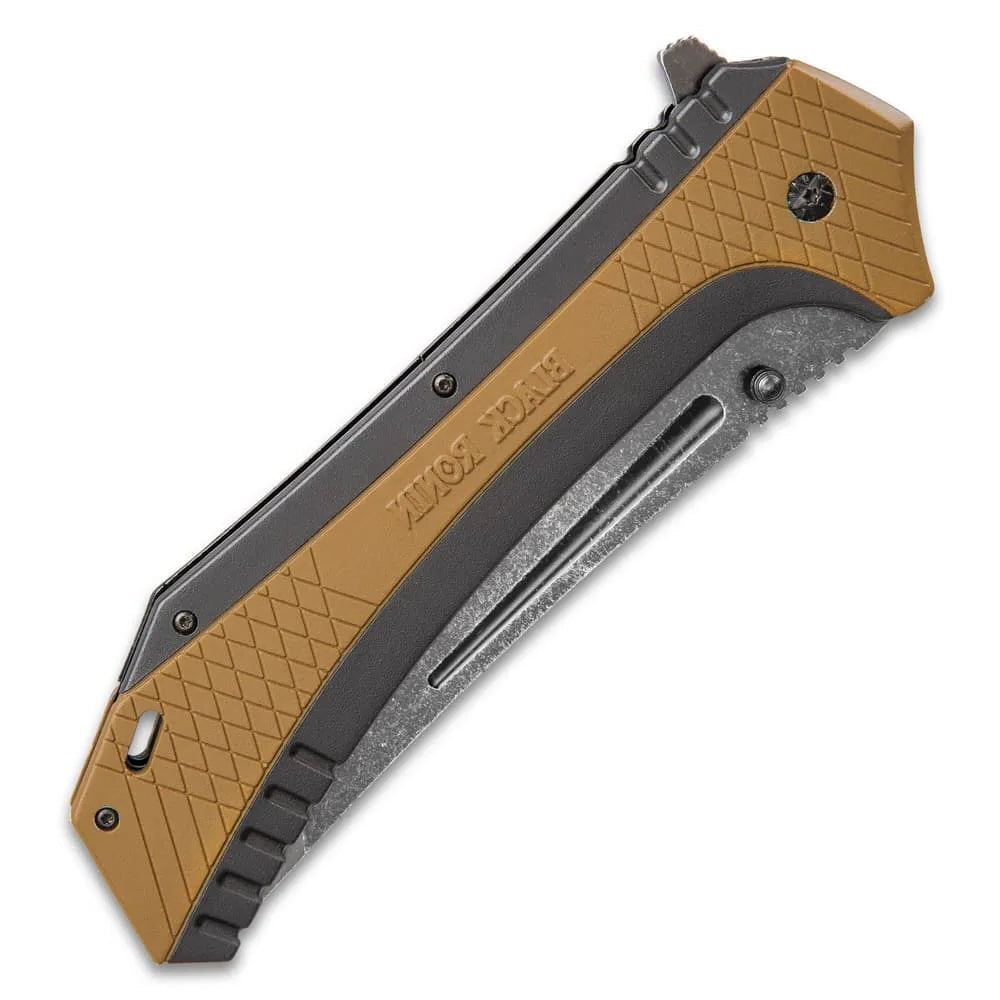 Black Ronin Maximus assisted EDC folder with 5.75-inch stonewashed blade and TPU handle