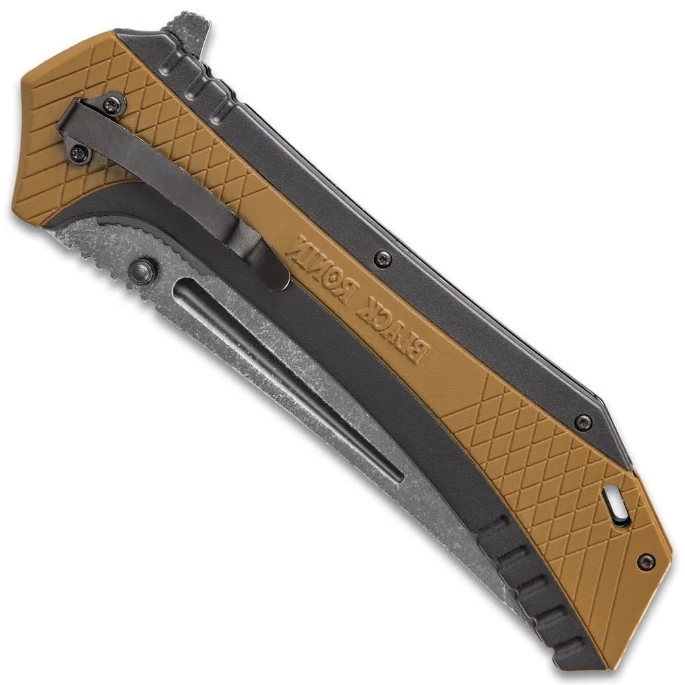 Black Ronin Maximus assisted EDC folder with 5.75-inch stonewashed blade and TPU handle