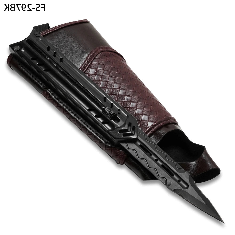 Ezio Hidden Blade prop replica sliding display mechanism close-up