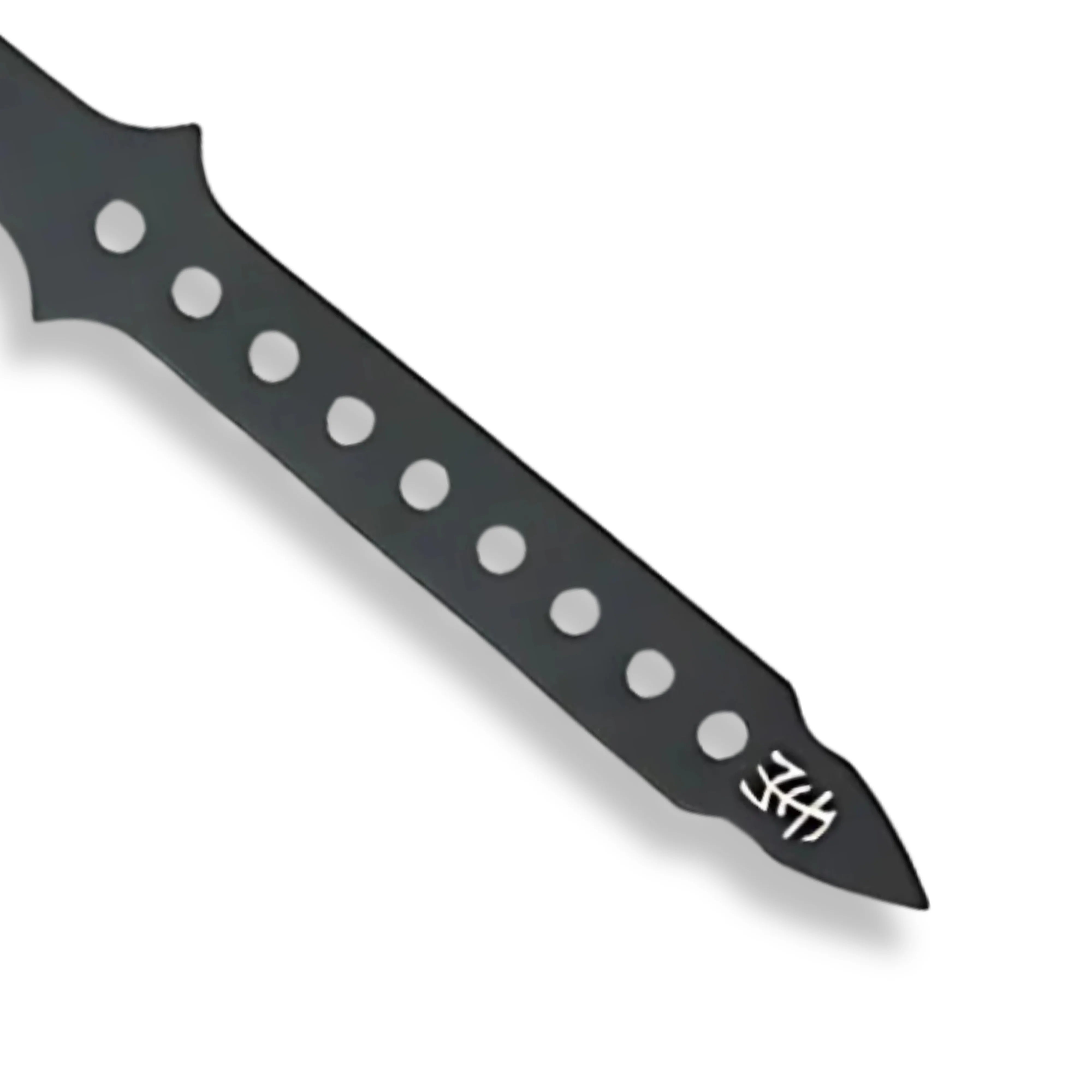 Premium Blackjet Throwing Axe Fantasy Replica with runic engravings.