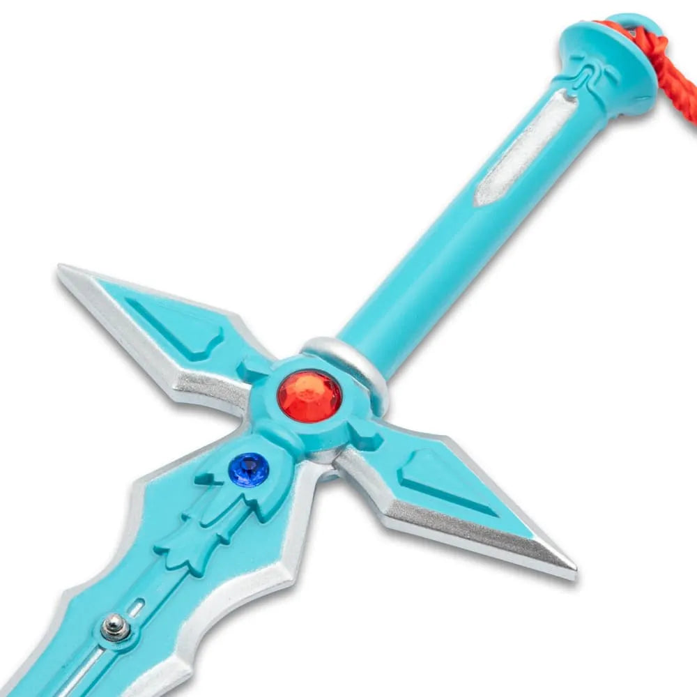 Blue Dark Repulser mini sword collectible with stand