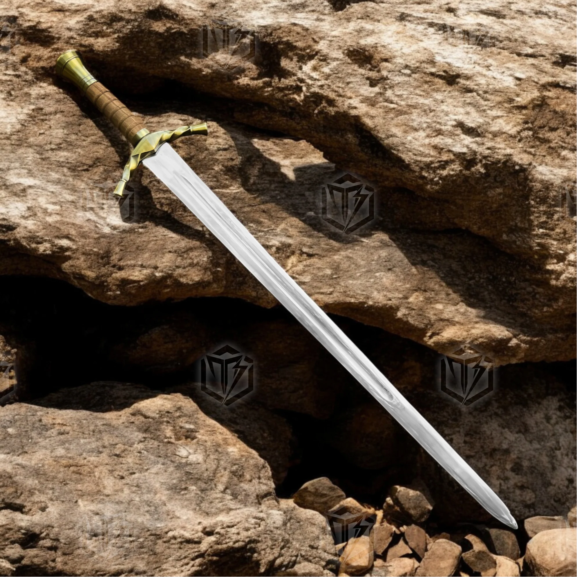 Premium Boromir Gondor Elite Sword Replica with Oak Stand
