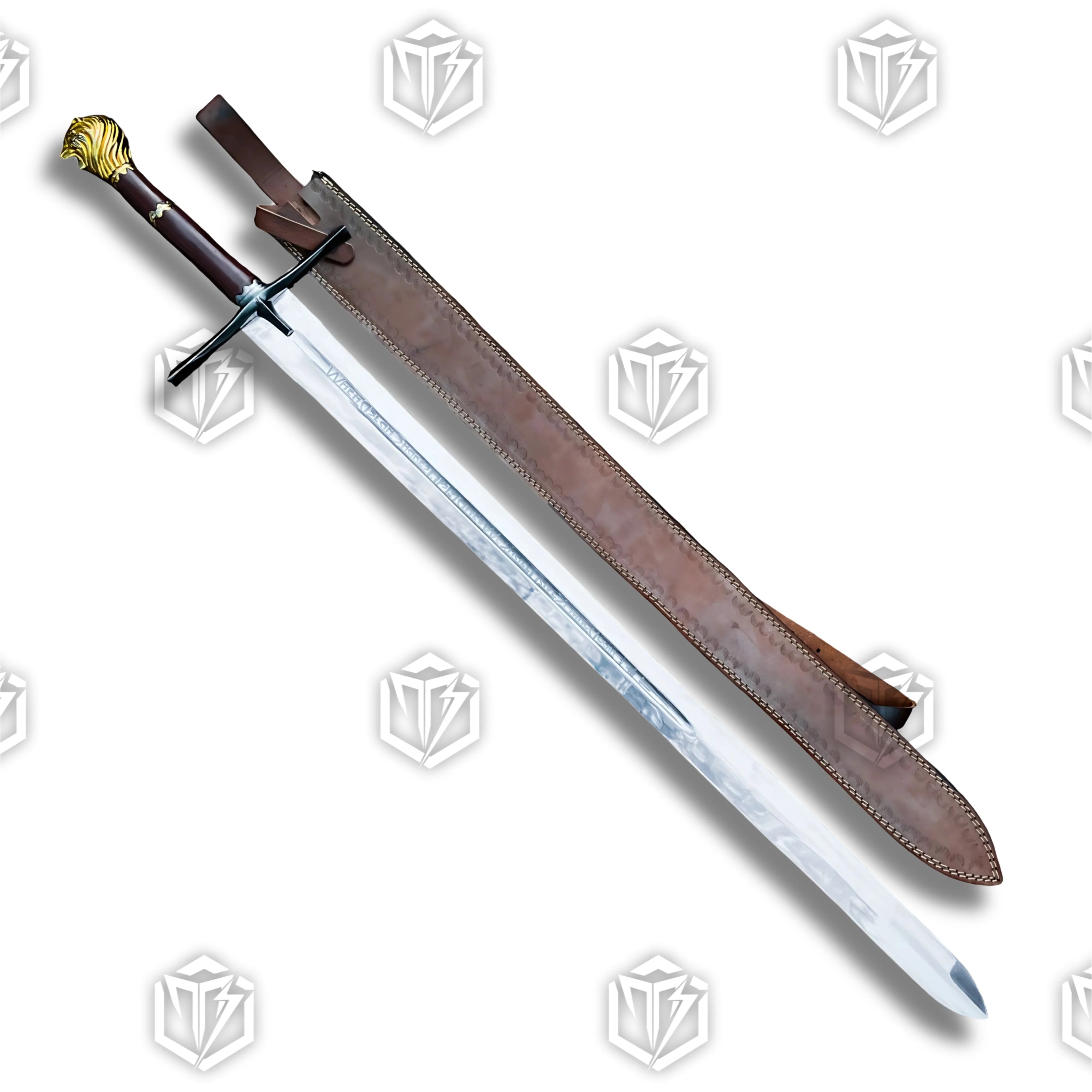 Premium Chronicles of Narnia Prince Peter Rhindon Sword Replica with runic engravings.