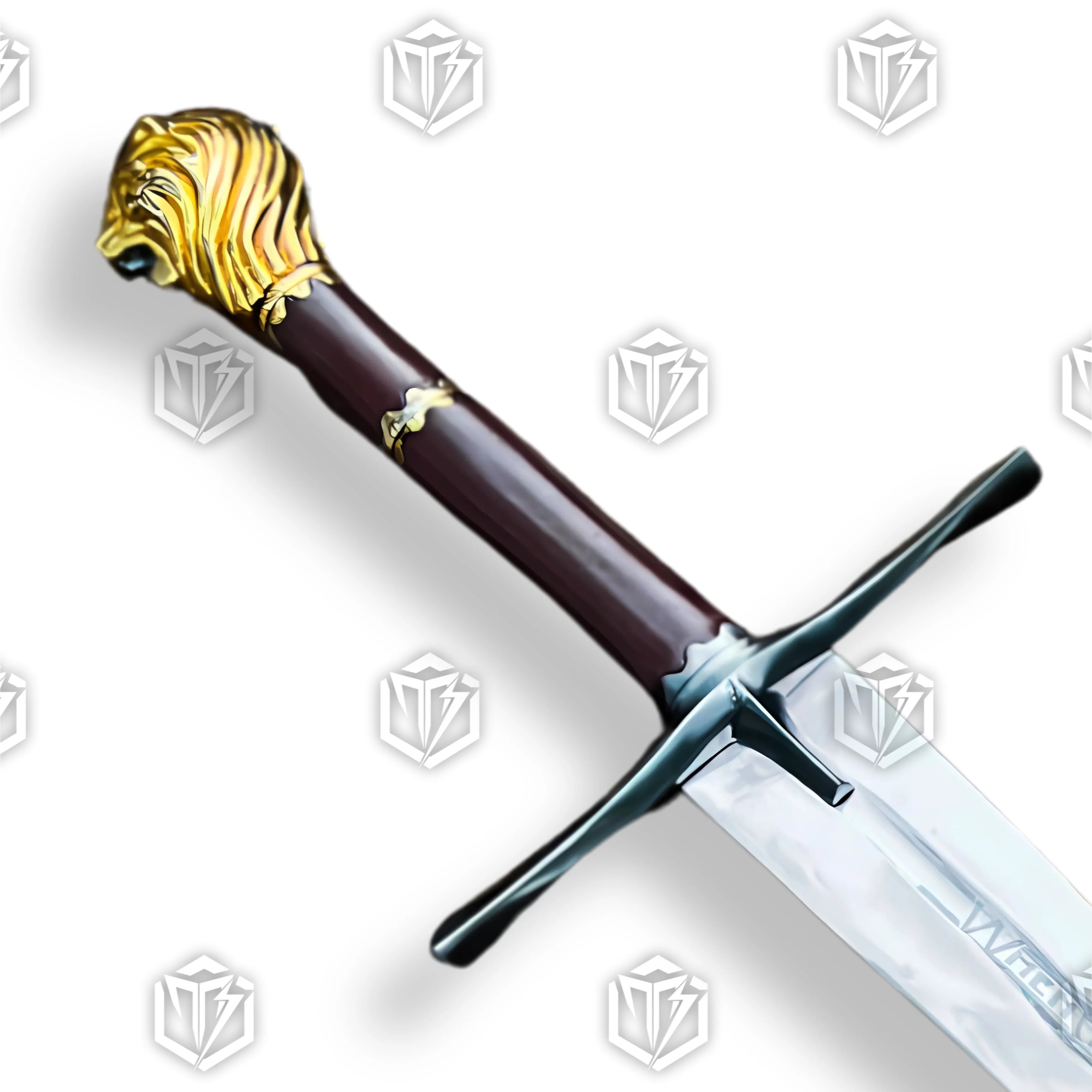 Premium Chronicles of Narnia Prince Peter Rhindon Sword Replica with runic engravings.