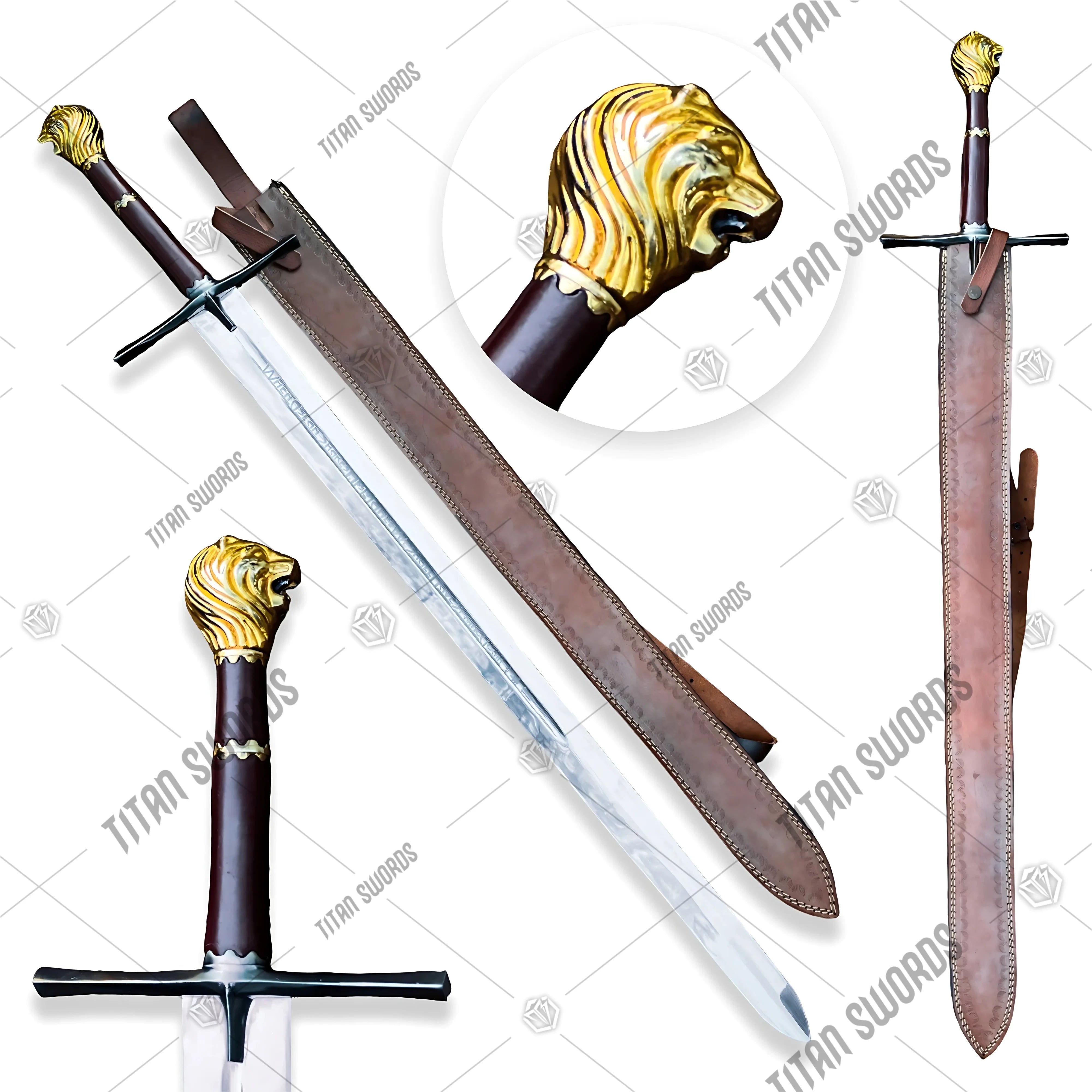 Premium Chronicles of Narnia Prince Peter Rhindon Sword Replica with runic engravings.