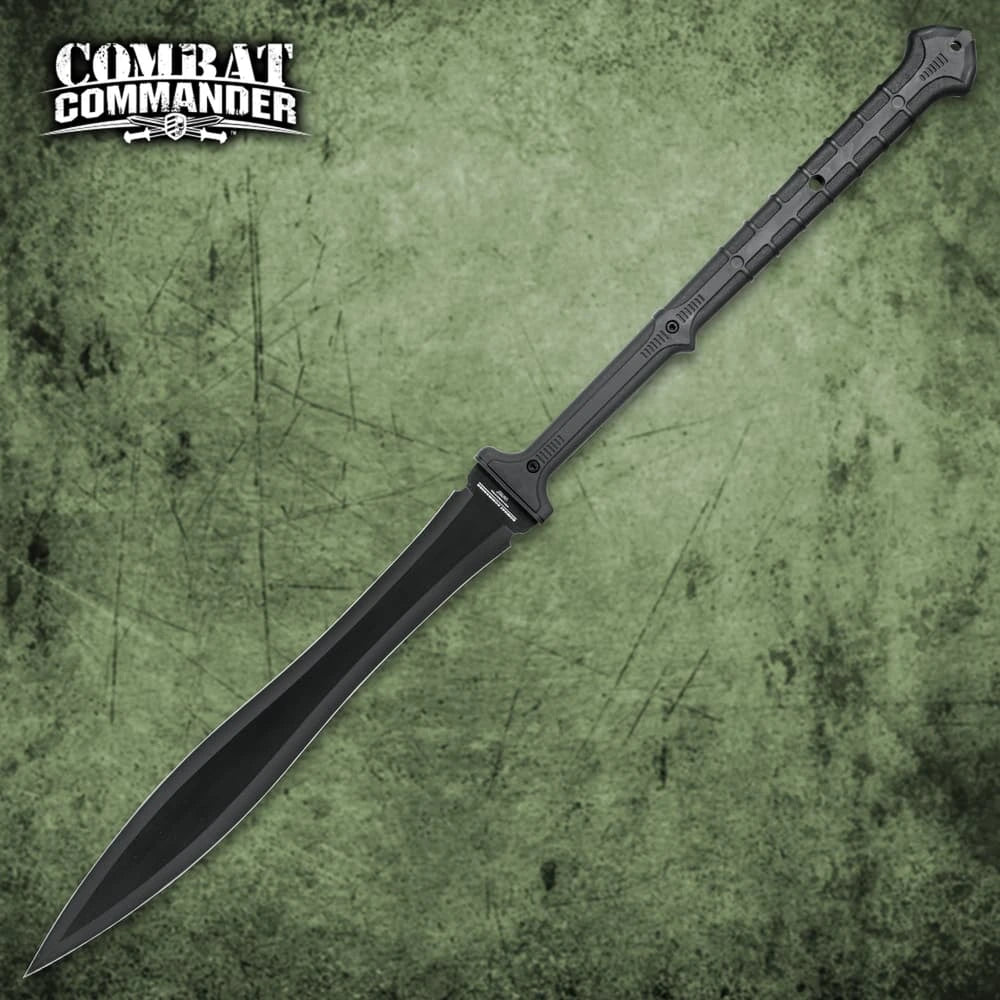 Combat Commander Thai Gladius sword – 76.2cm carbon steel Roman-style replica with 50.8cm sharpened blade, TPR rubber grip & brass guard | Modern gladius for reenactment, cosplay & collectors