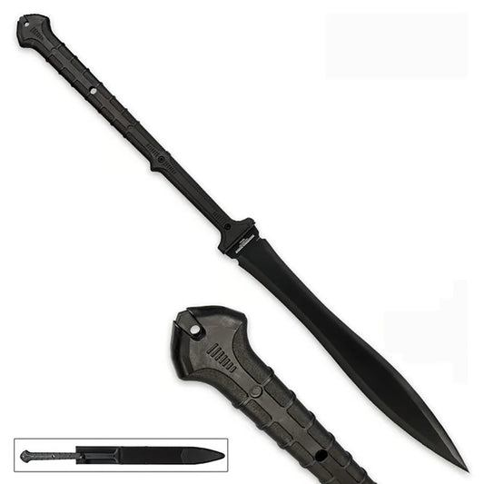 Combat Commander Thai Gladius sword – 76.2cm carbon steel Roman-style replica with 50.8cm sharpened blade, TPR rubber grip & brass guard | Modern gladius for reenactment, cosplay & collectors