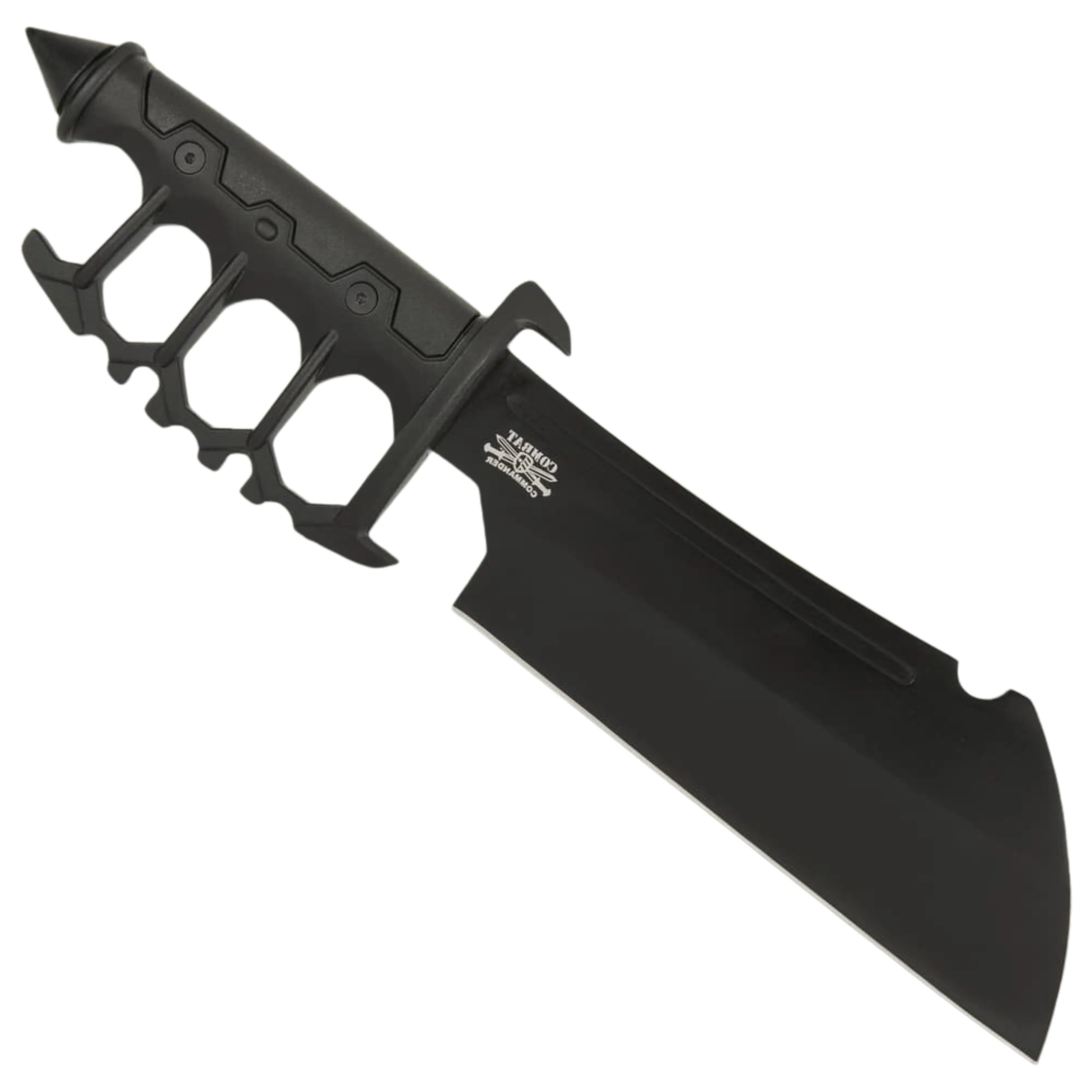 Combat Commander trench cleaver knife with 7.75-inch high-carbon blade and nylon sheath for tactical