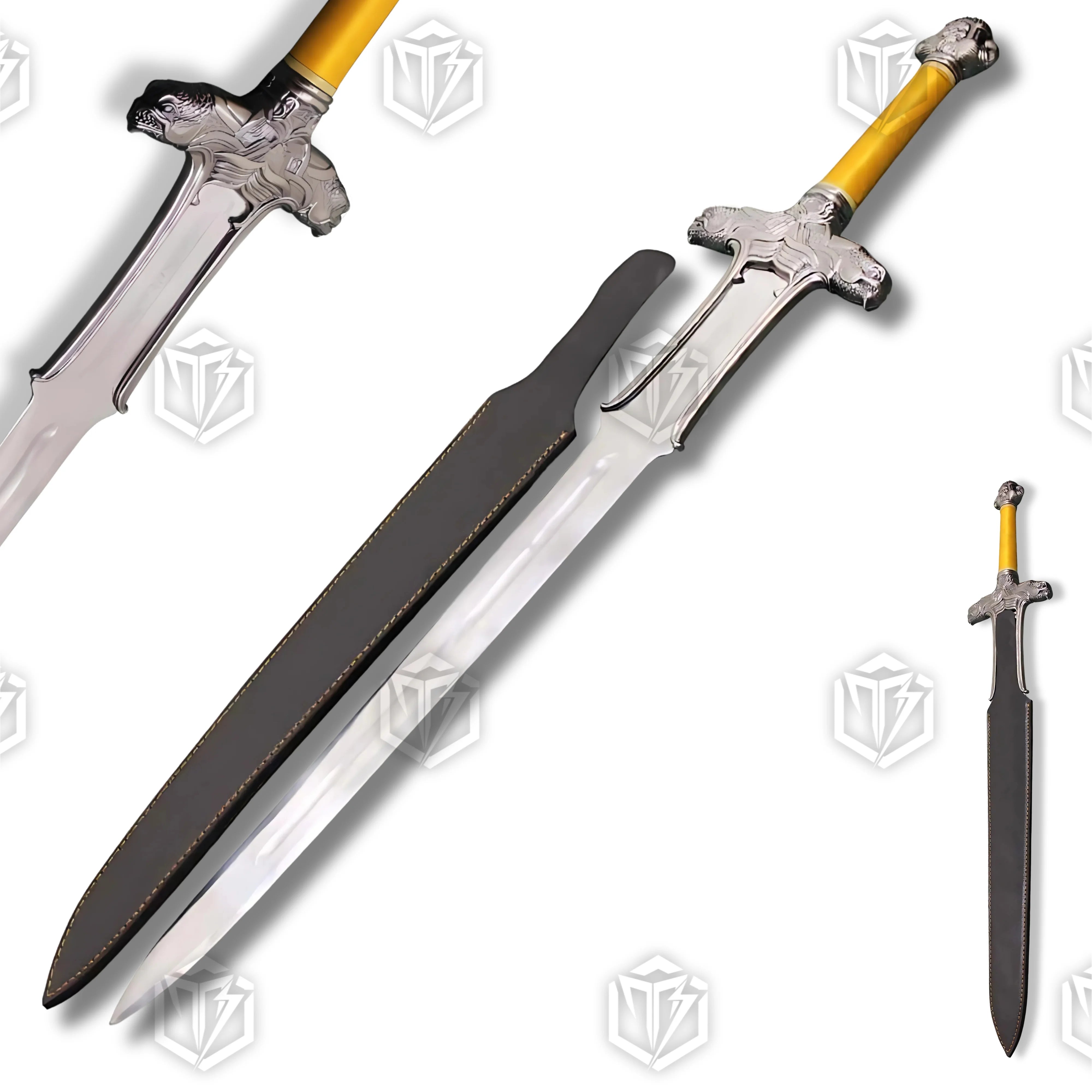 Premium Conan The Barbarian Atlantean Sword Replica with runic engravings.