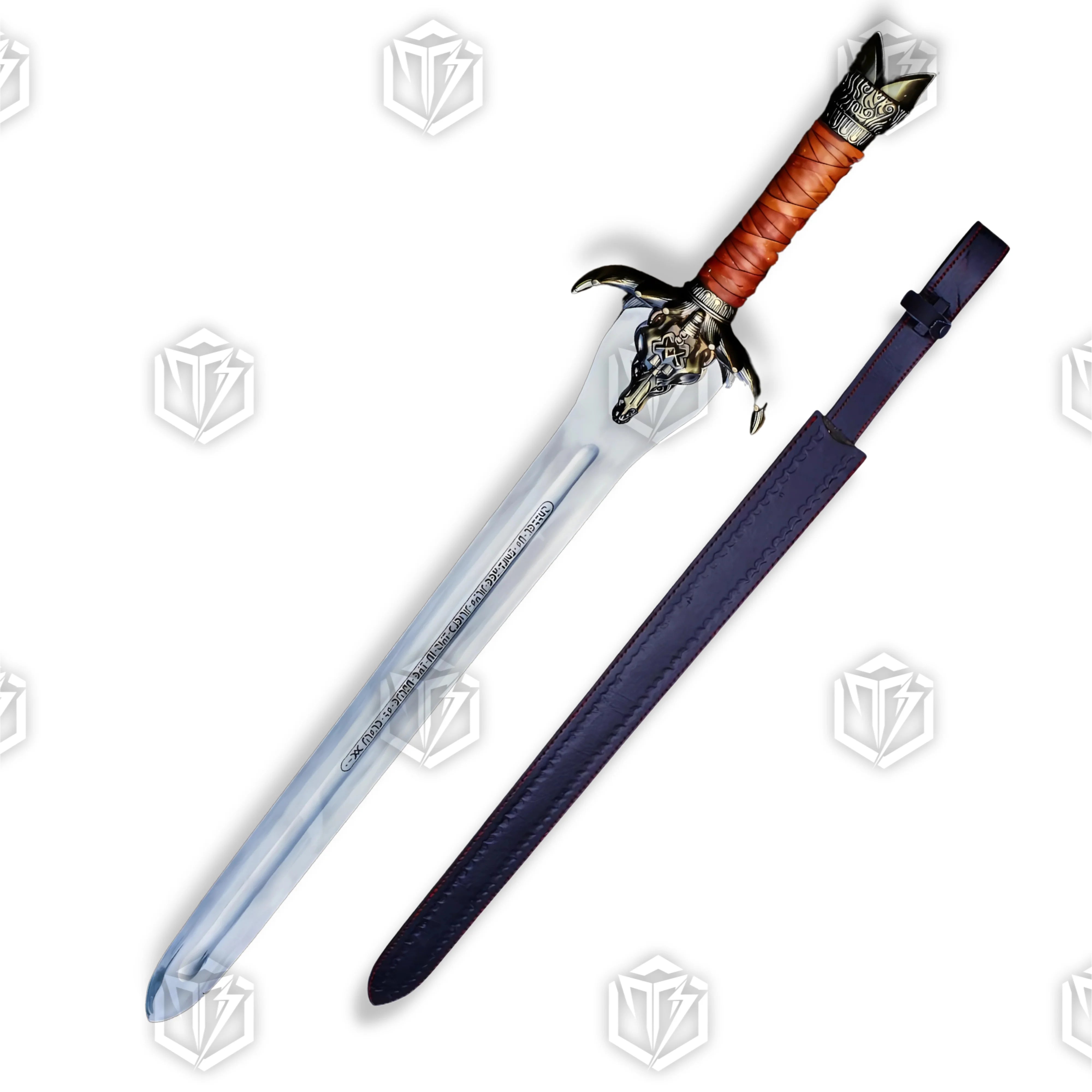 Premium Conan The Barbarian Father's Sword Replica with runic engravings.