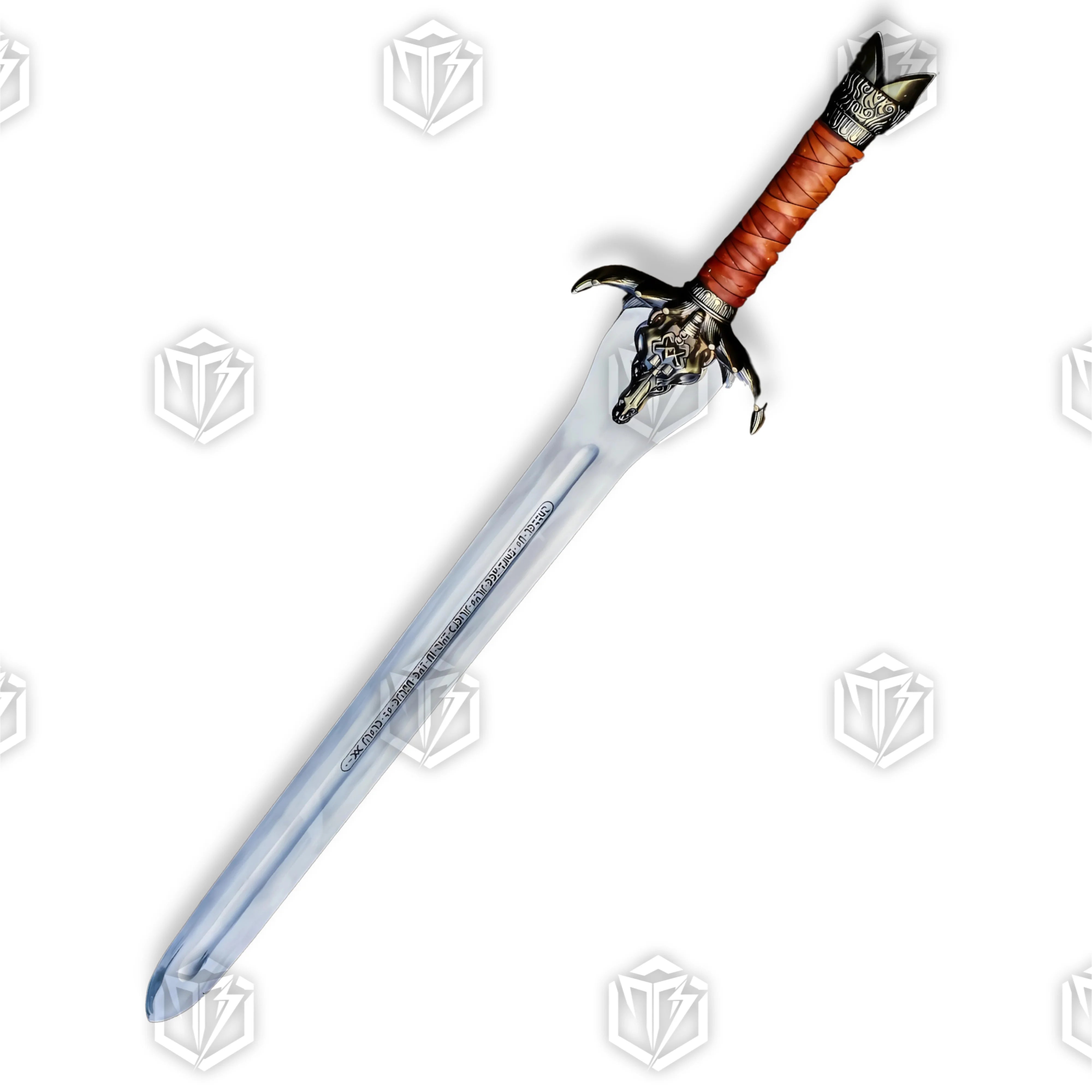 Premium Conan The Barbarian Father's Sword Replica with runic engravings.