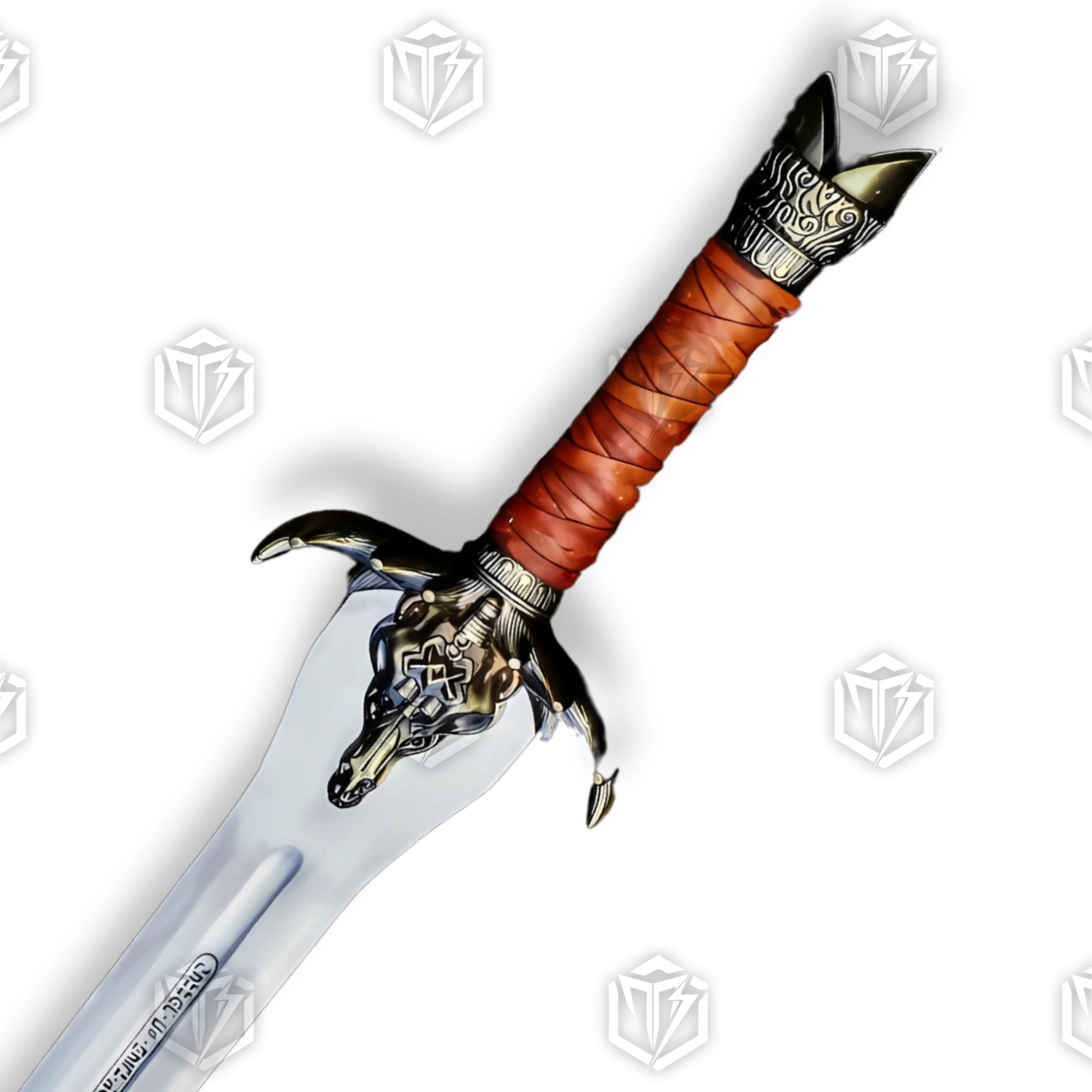 Premium Conan The Barbarian Father's Sword Replica with runic engravings.