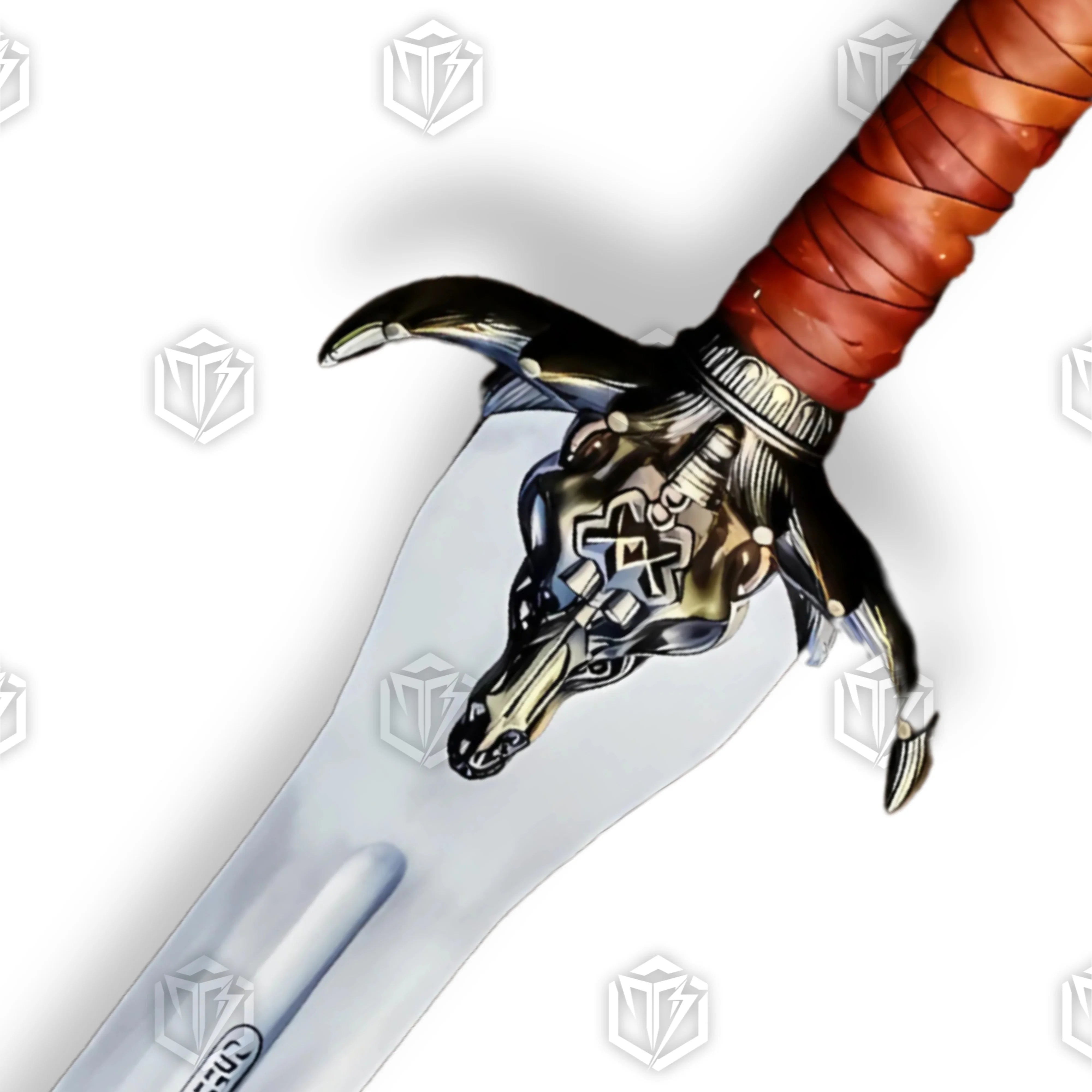 Premium Conan The Barbarian Father's Sword Replica with runic engravings.