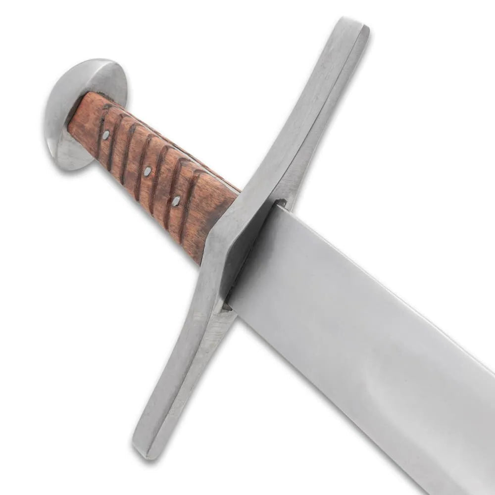 Copenhagen training longsword with 32-inch blunted blade and wooden grip for HEMA