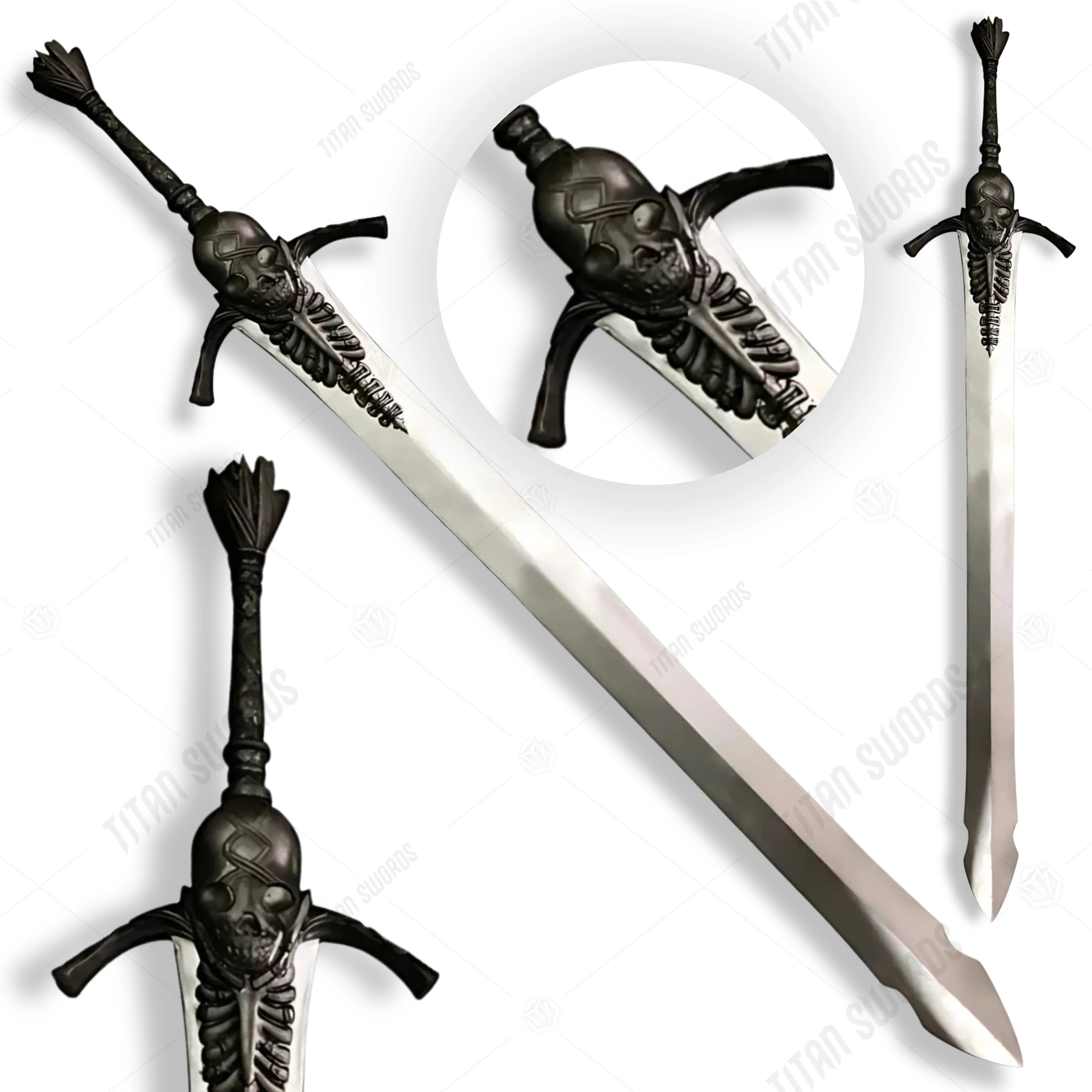 Premium Dante Rebellion Foam Sword Replica with demonic engravings.