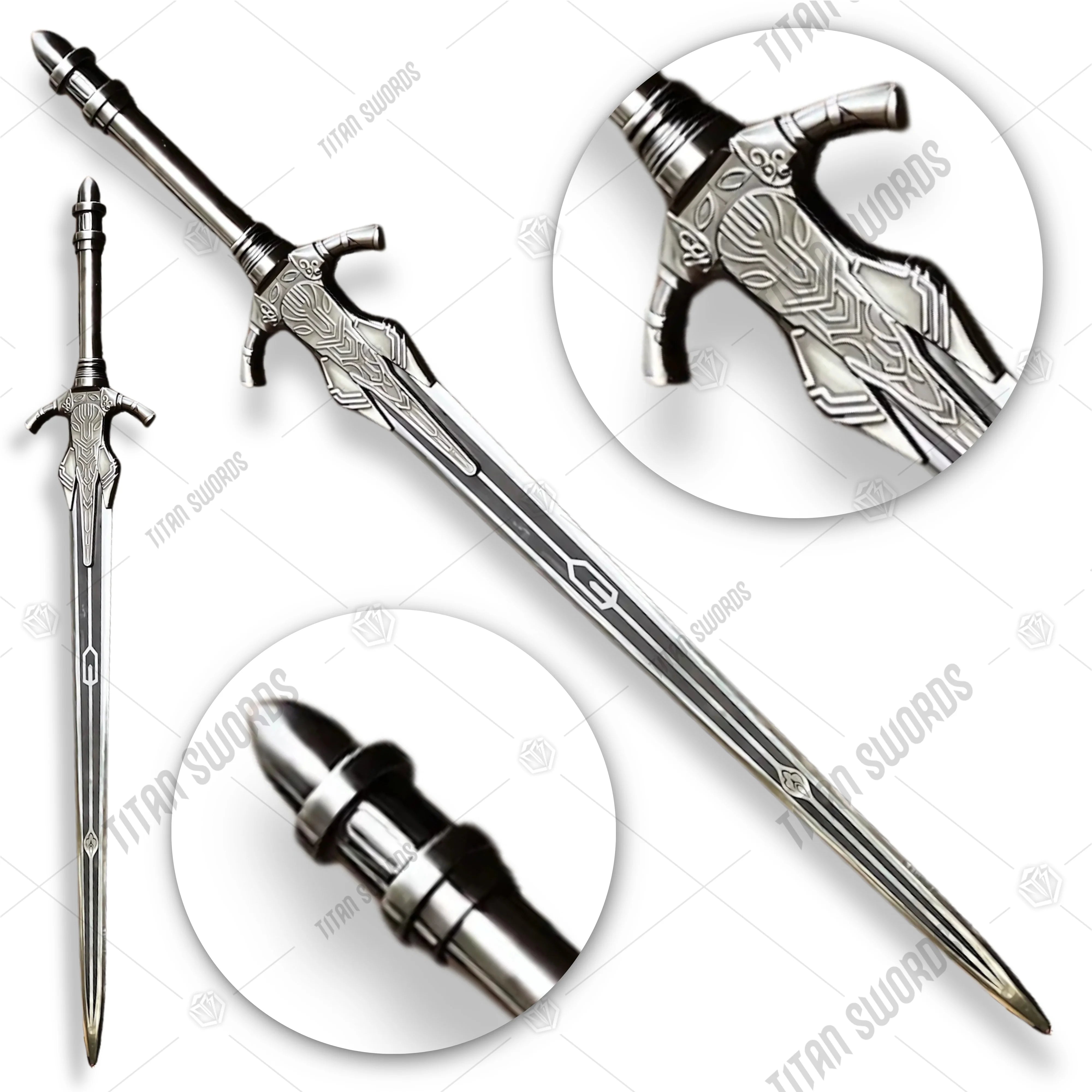 Premium Dark Souls Artorias Greatsword Replica with abyssal engravings.