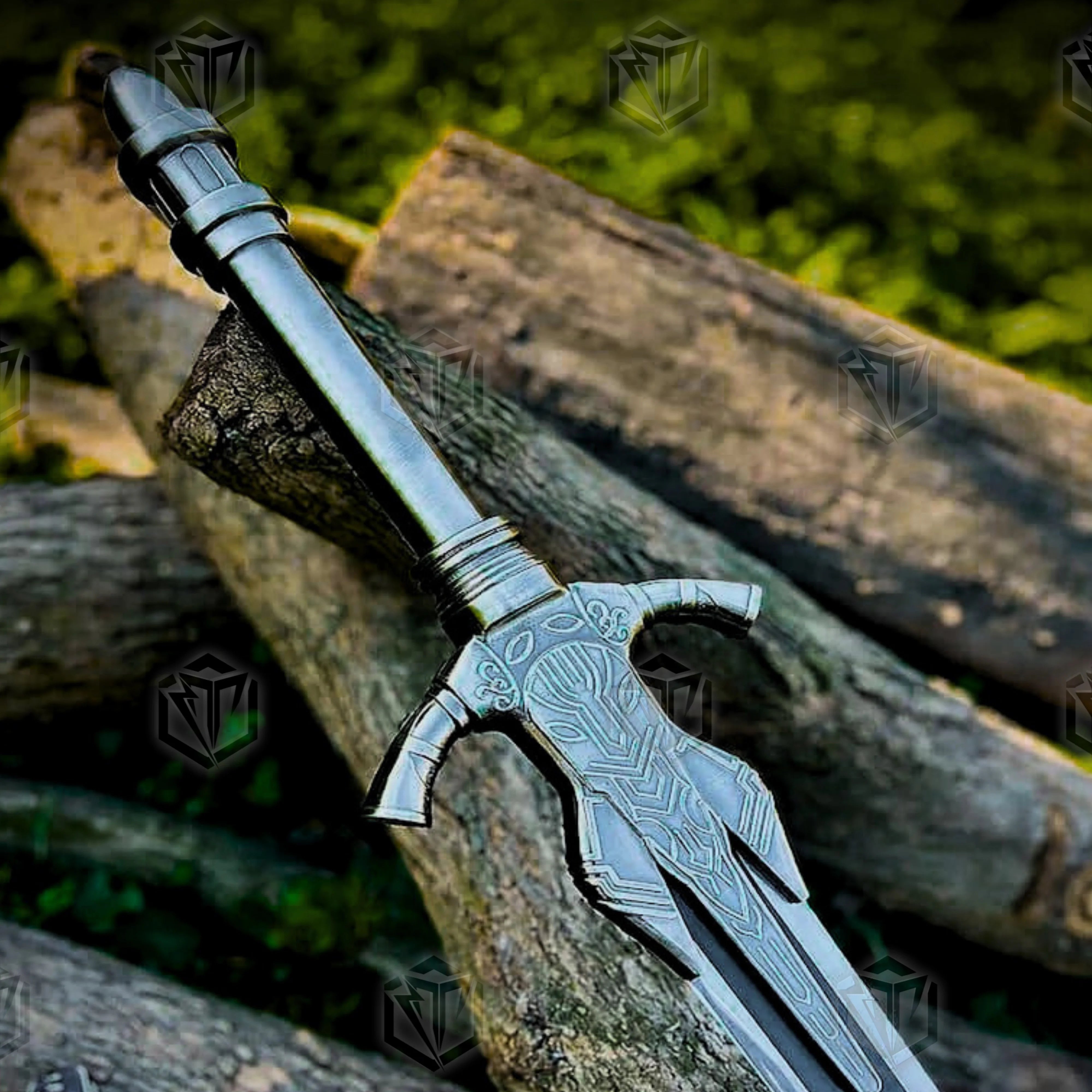 Premium Dark Souls Artorias Greatsword Replica with abyssal engravings.