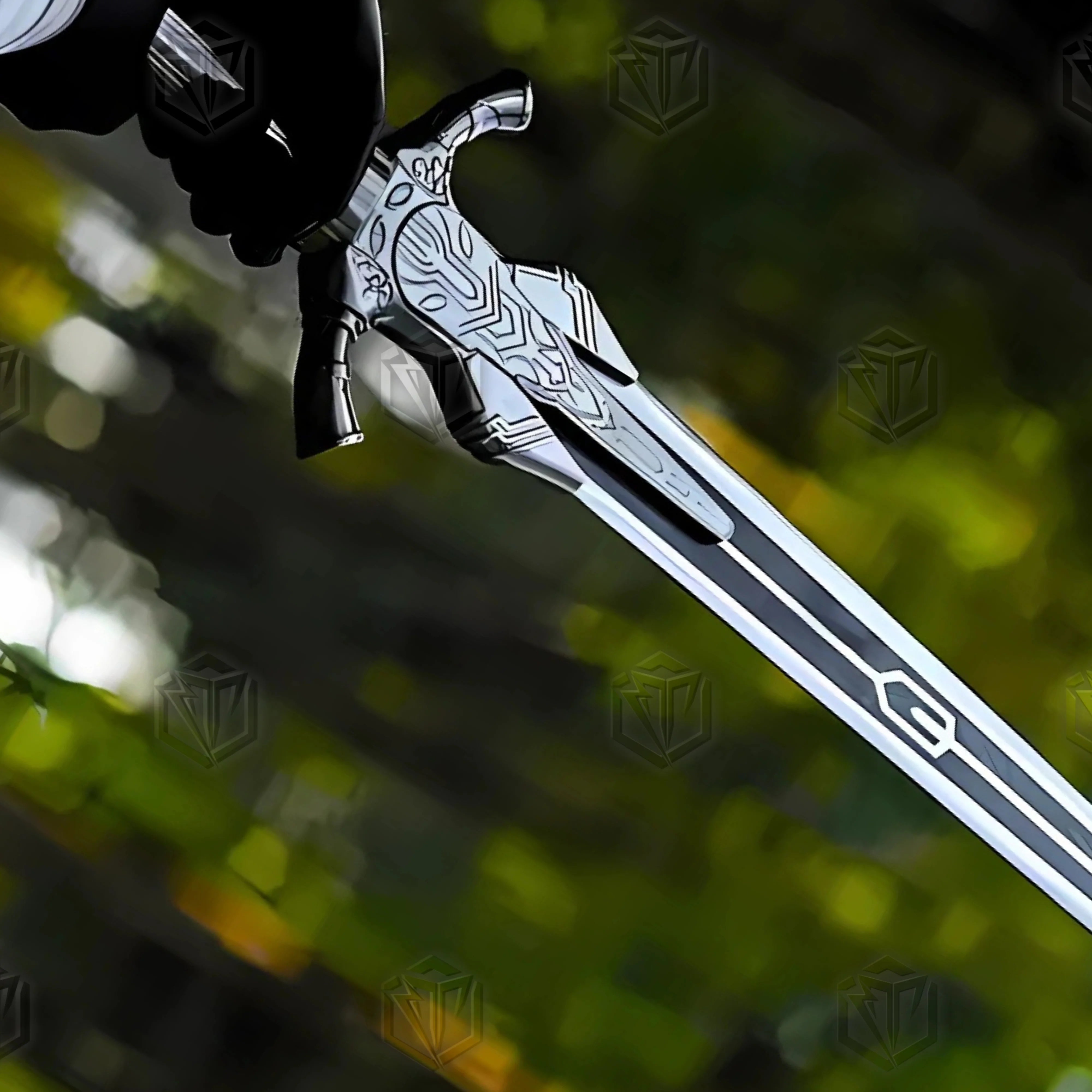 Premium Dark Souls Artorias Greatsword Replica with abyssal engravings.