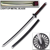 Tanjiro Kamado LED Black Sword prop replica from Demon Slayer display collectible