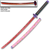 Larmuroki Demon Slayer LED Sword display collectible with decorative scabbard