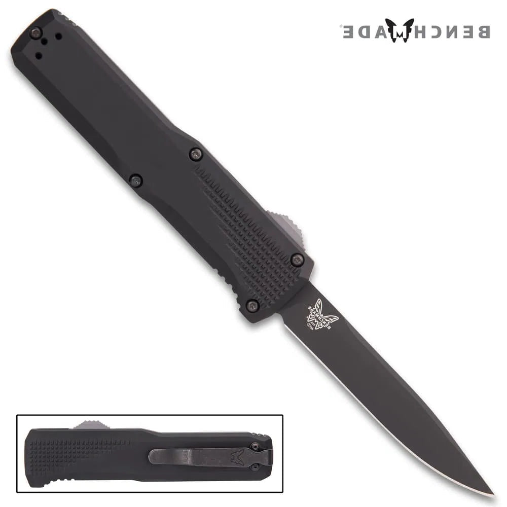 Elite Benchmade Phaeton OTF knife deployed view