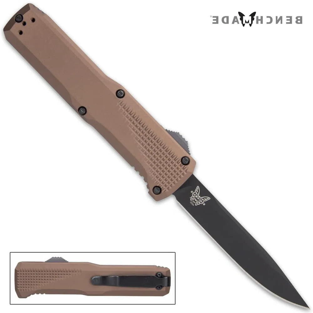 Elite Benchmade Phaeton OTF knife deployed view