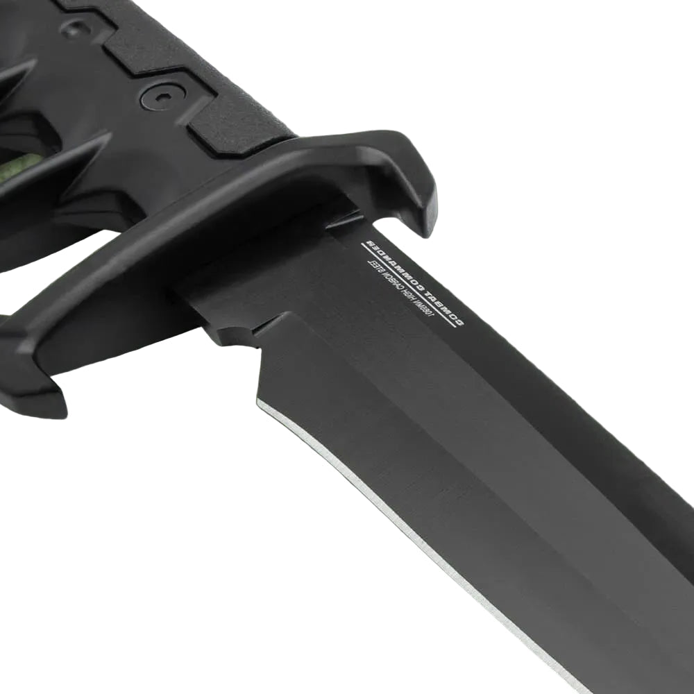 Elite Combat Commander trench knife full view with sheath.