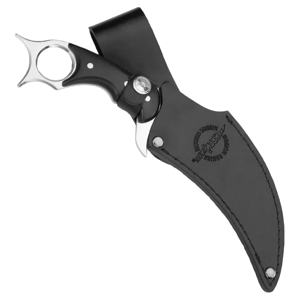 Elite Gil Hibben High Polish Karambit full view with sheath
