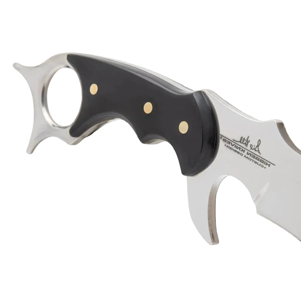 Elite Gil Hibben High Polish Karambit full view with sheath