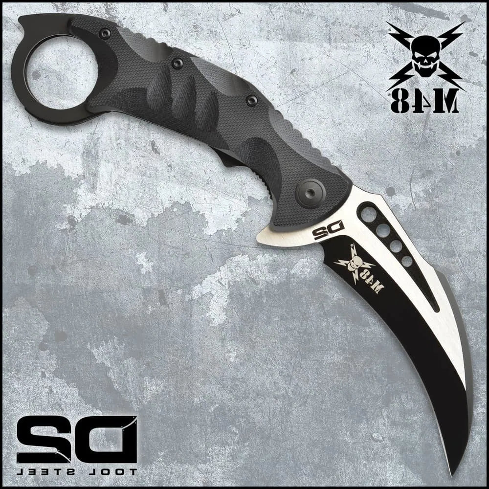 Elite M48 Steel Titan Folder Karambit fully open