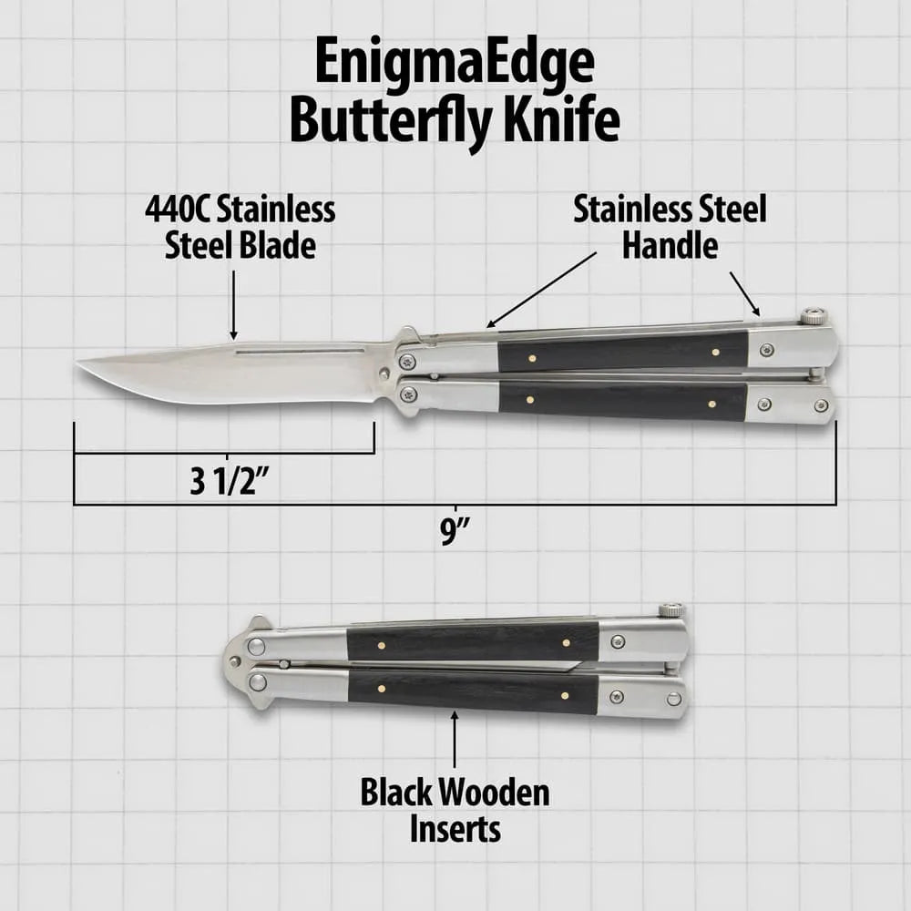 EnigmaEdge butterfly knife collectible display
