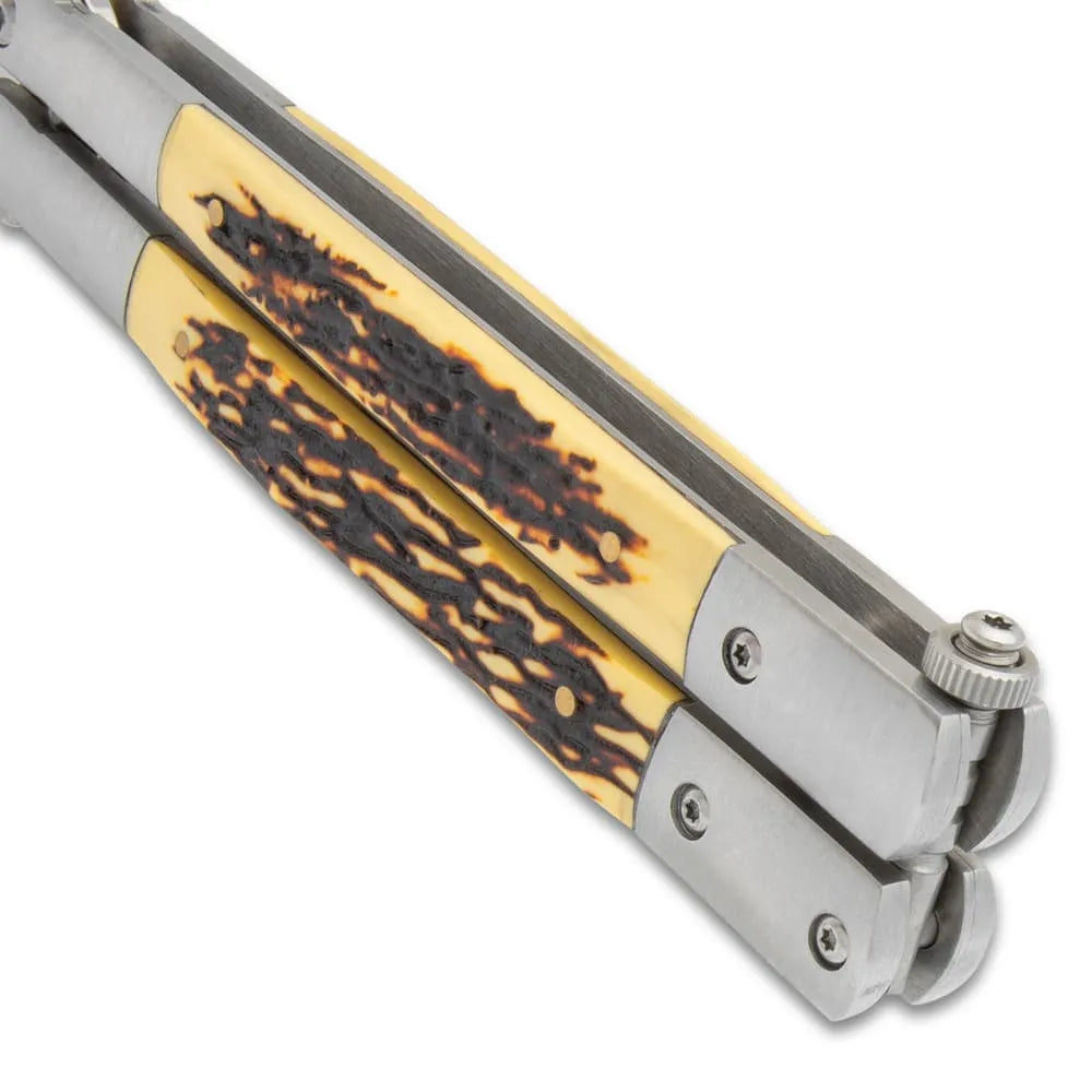 FauxStag precision butterfly knife collectible display