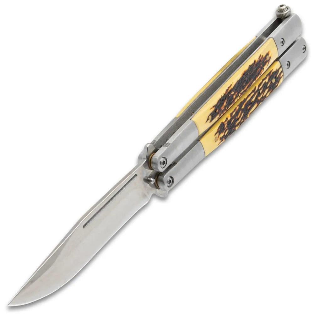 FauxStag precision butterfly knife collectible display