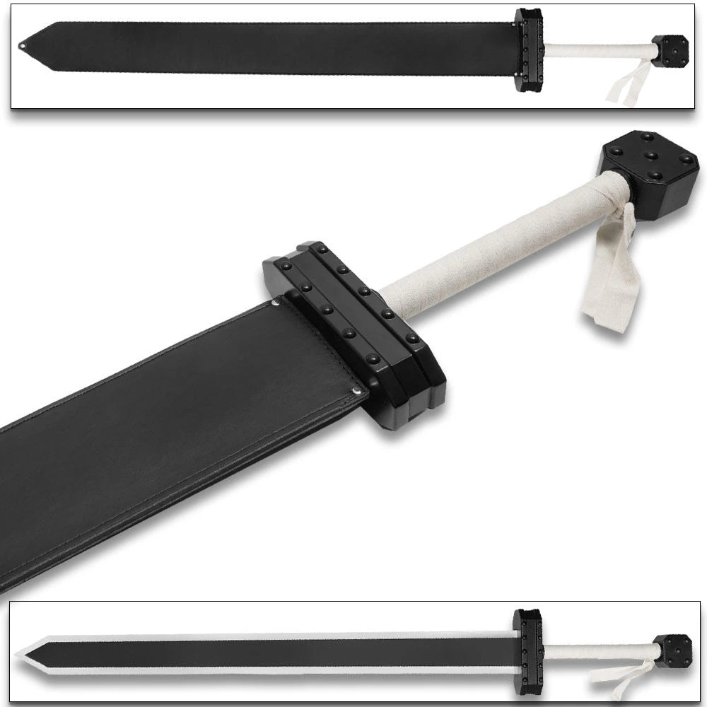 Guts Hawk Raider Sword prop replica from Berserk full display
