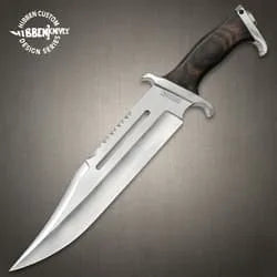Full Size Hibben III Bowie Knife & Leather sheath | 1988 Rambo Reproduction