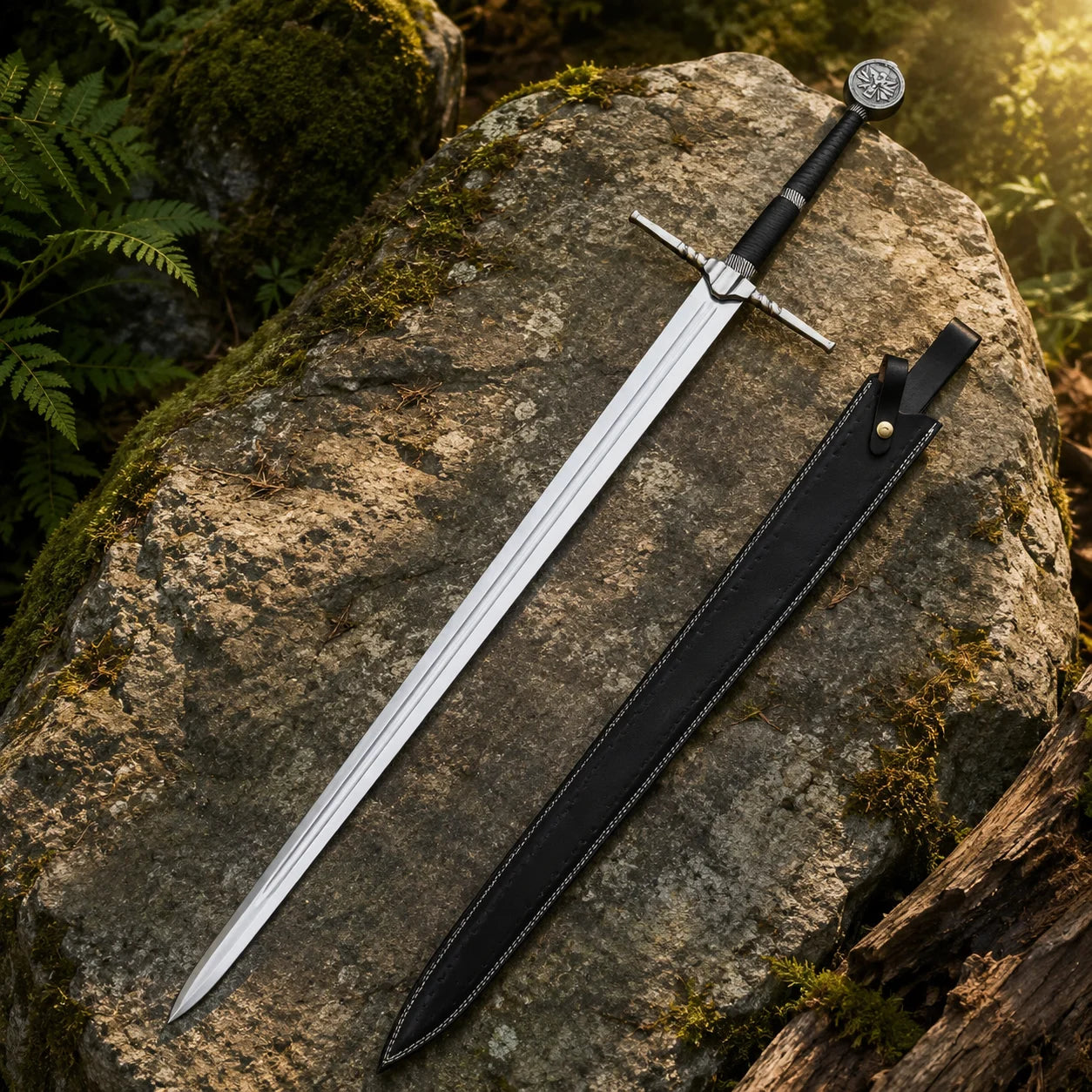 Geralt of Rivia steel sword prop replica – The Witcher 3 display collectible – Titan Swords