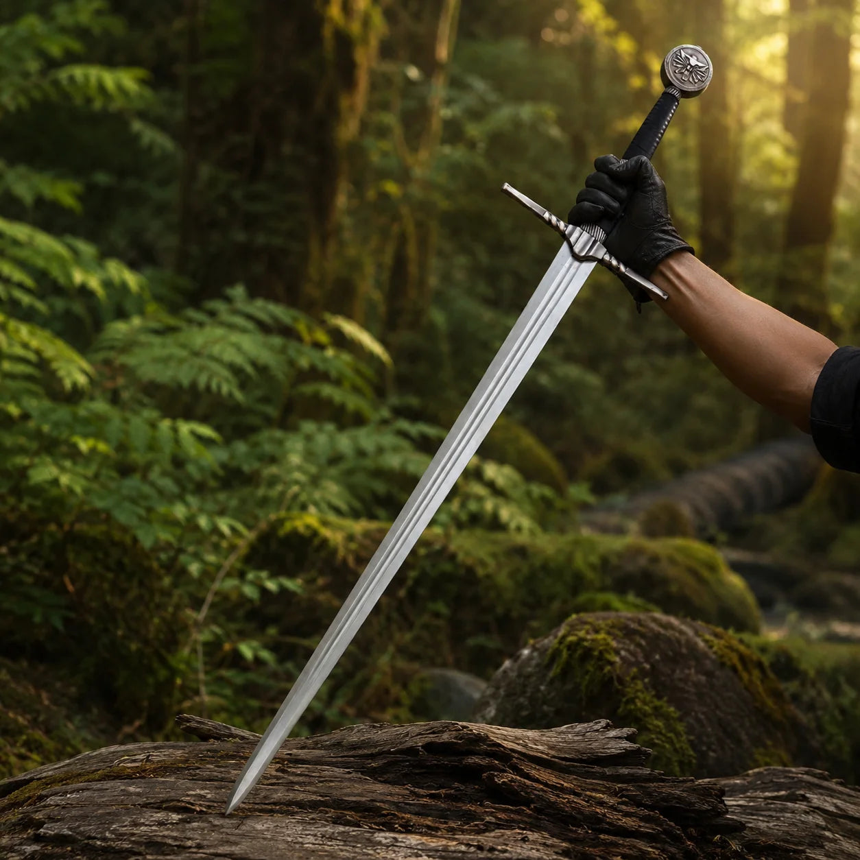 Geralt of Rivia steel sword prop replica – The Witcher 3 display collectible – Titan Swords