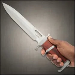 Bloodwood Sub Hilt Knife | Gil Hibben Toothpick | 10 7/8” 5Cr15 stainless steel blade | 16” overall | premium leather belt sheath included