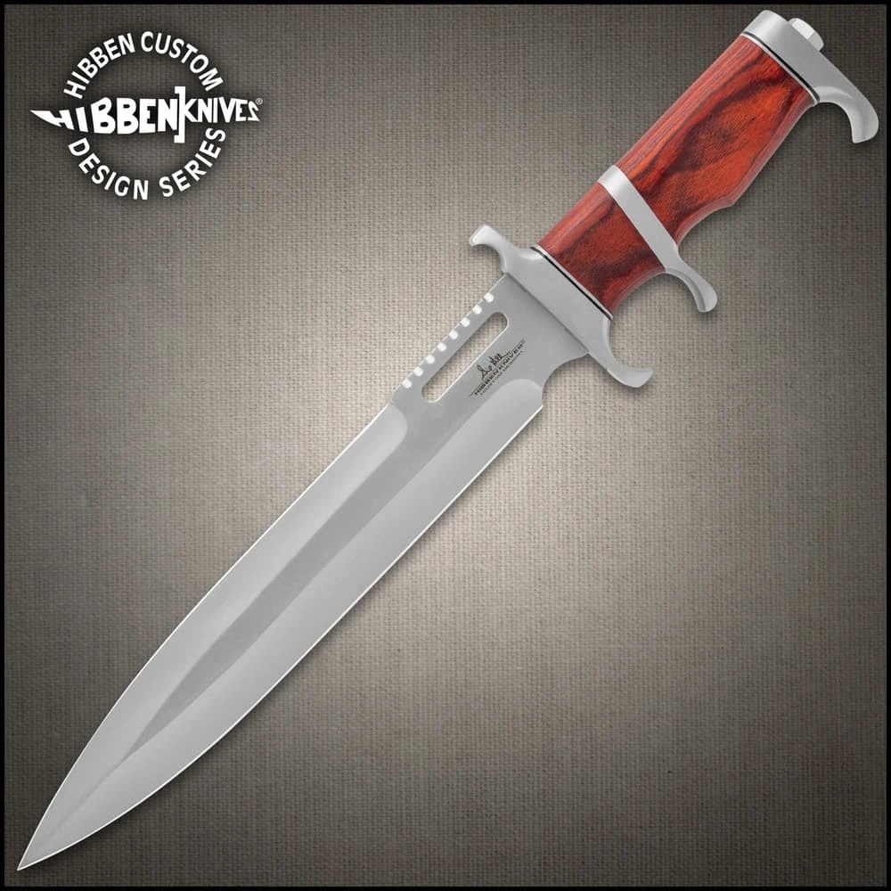 Bloodwood Sub Hilt Knife | Gil Hibben Toothpick | 10 7/8” 5Cr15 stainless steel blade | 16” overall | premium leather belt sheath included