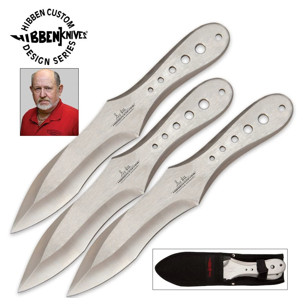Gil Hibben GenX Pro Thrower large triple set with nylon sheath
