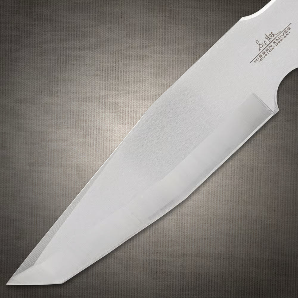 Gil Hibben large triple throwing knife set with AUS-6 stainless steel and leather belt sheath