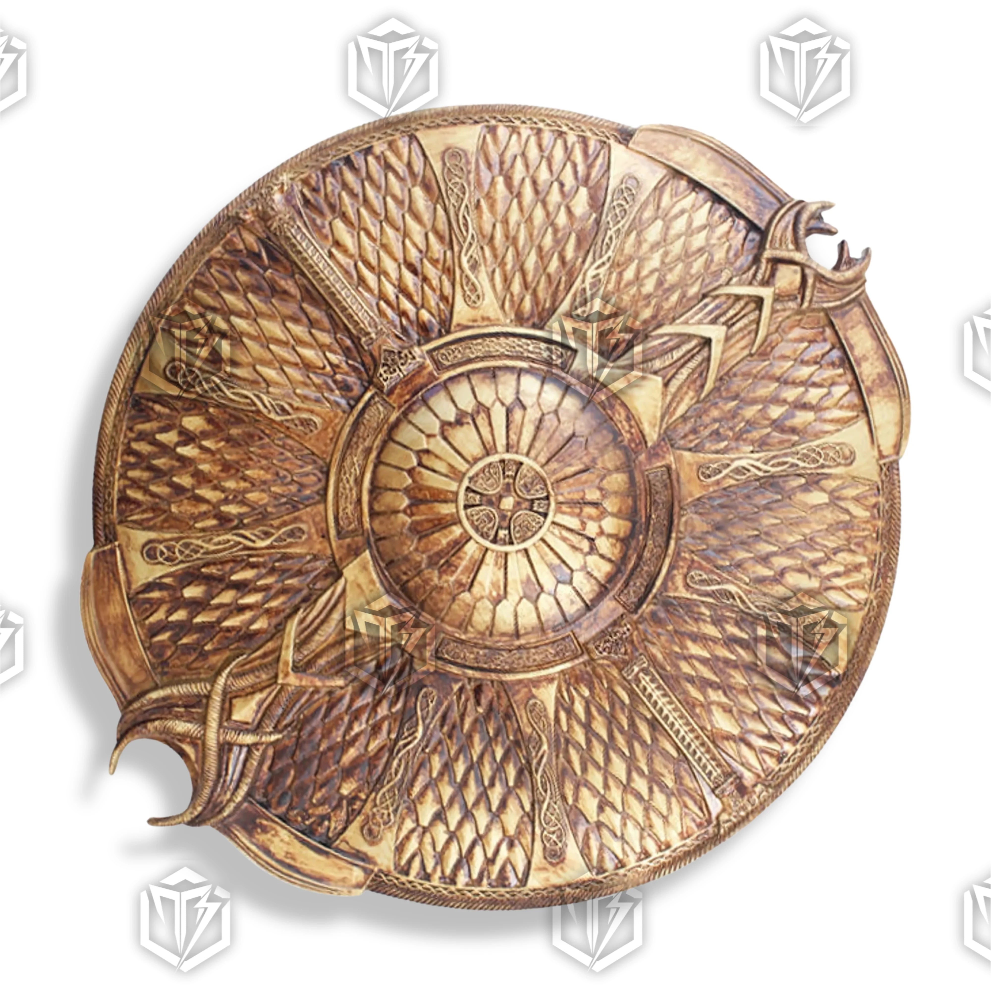 Premium God of War Kratos Guardian Shield Replica with Norse engravings.