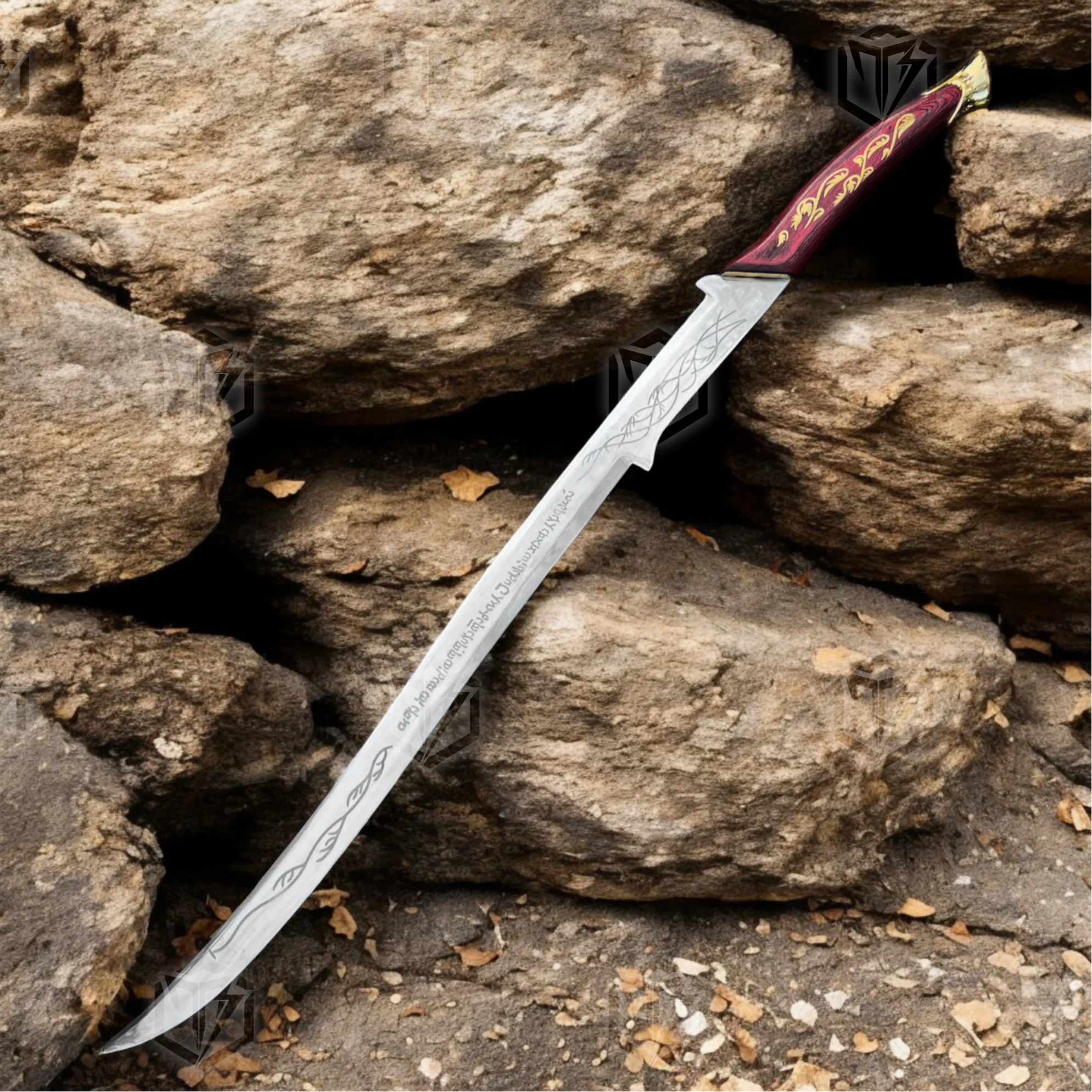 Premium Hadhafang Arwen’s Moonlit Sword Replica LOTR with Ebony Plaque