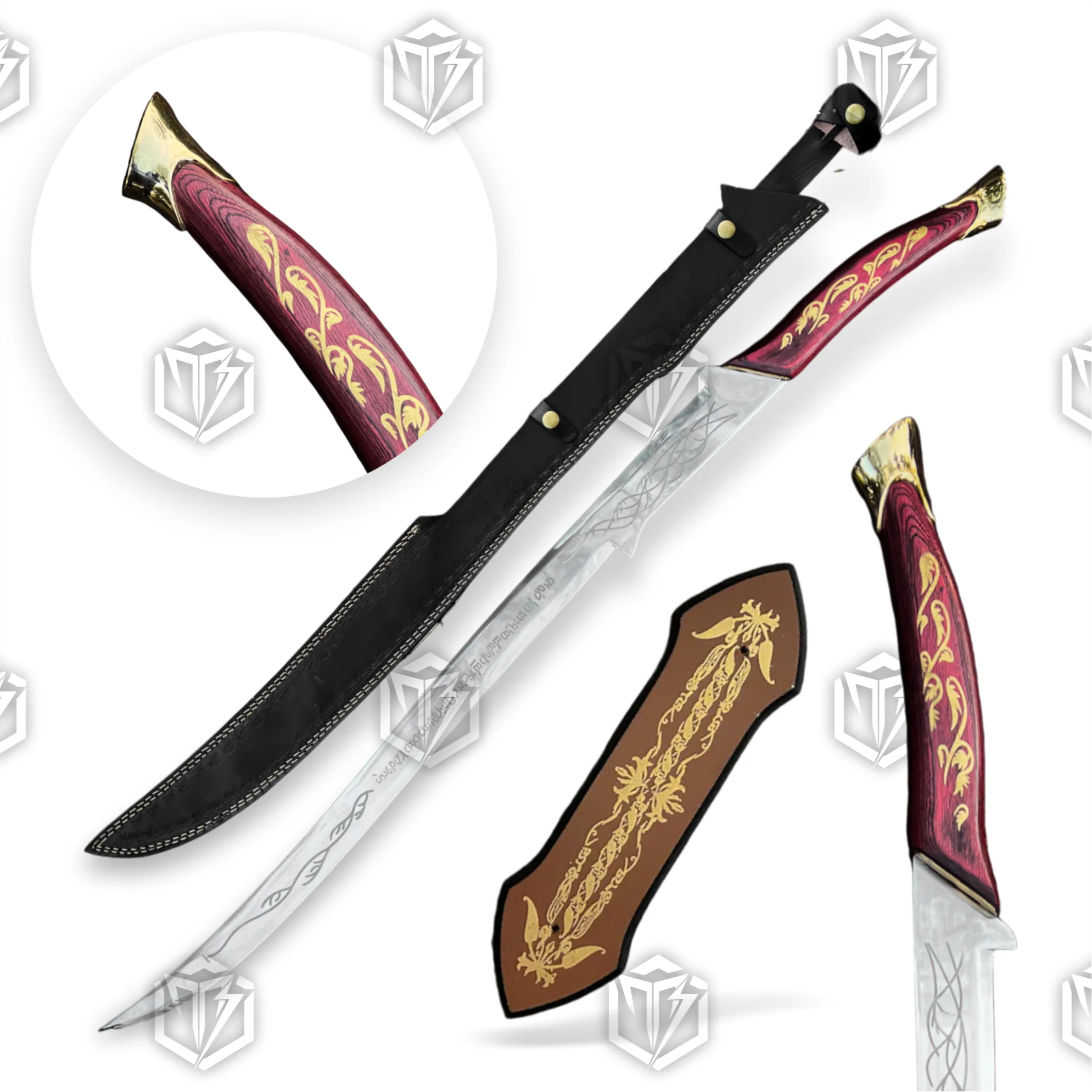 Premium Hadhafang Arwen’s Moonlit Sword Replica LOTR with Ebony Plaque