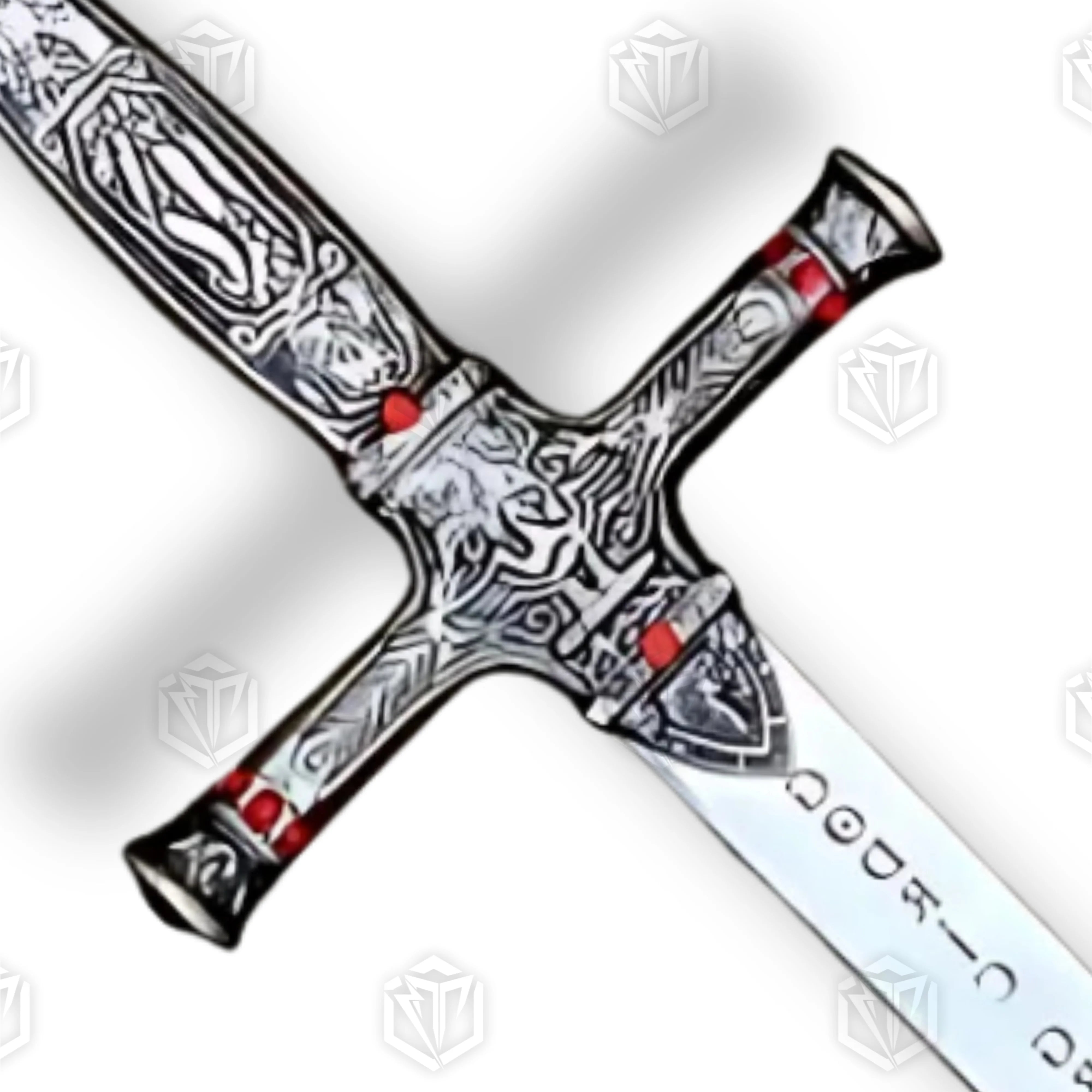 Premium Harry Potter Godric Gryffindor Sword Replica with ruby cabochons.