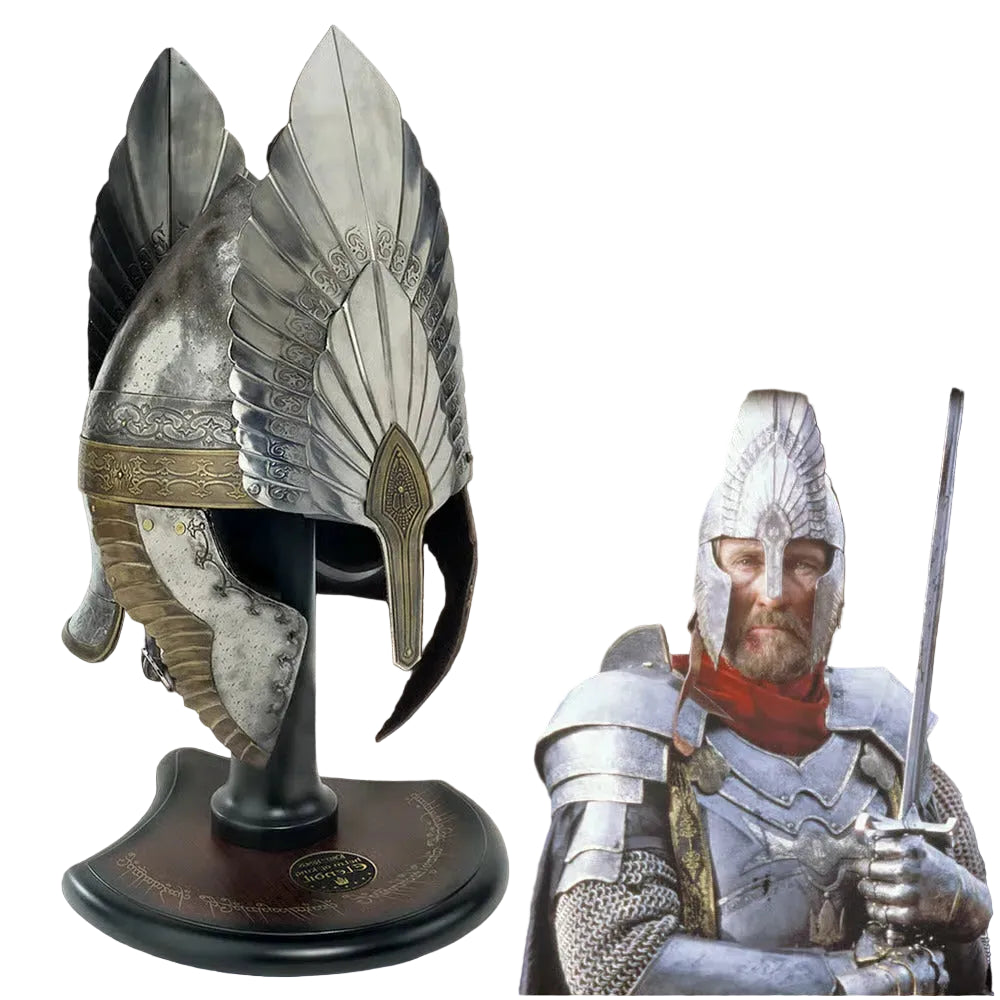 Helm of King Elendil limited edition replica full view with weathered finish